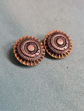 Chicos Clip On Two Tone Earrings